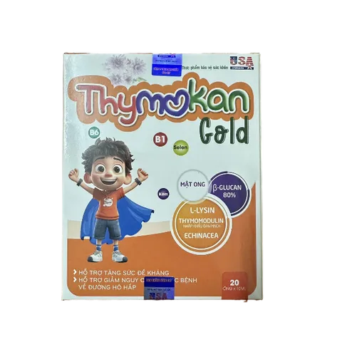 Thymokan Gold - Tăng Sức Đề Kháng, Giảm Nguy Cơ Mắc Về Đường Hô Hấp - Hộp 20 ống x 10ml
